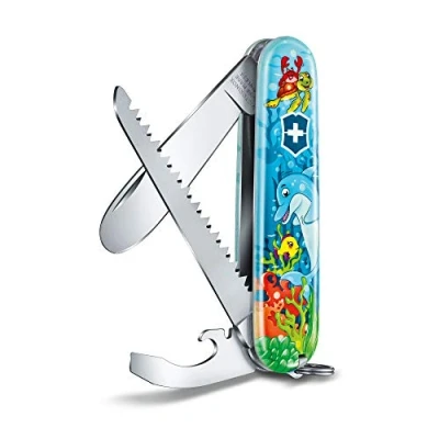 Afbeelding van My First Victorinox Junior Zakmes Dolphin Editie 9 Functies met Nekkoord en Kleurboek