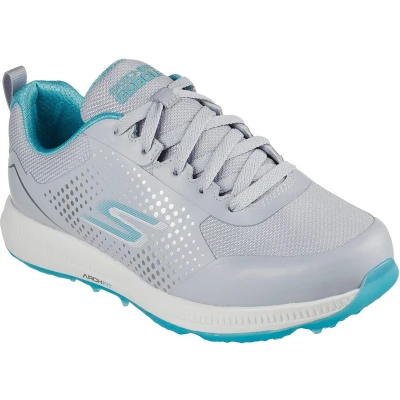 Afbeelding van Skechers Go Elite 5 Arch Fit dames golflaarzen waterdicht, grijs en turquoise