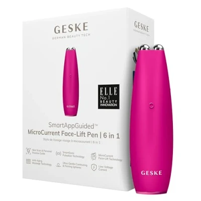 Afbeelding van GESKE SmartAppGuided™ MicroCurrent Face Lift Pen 6 in 1 Tools voor huidverzorging Anti aging apparaat Facelift Jonge huid zonder rimpels Gezichtsapparaat