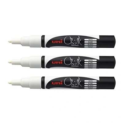 Afbeelding van Uni ball Krijtmarker Wit, Ronde Punt Van 0,9 1,3 Mm
