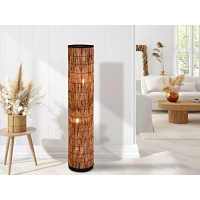 Afbeelding van meineWunschleuchte Vloerlamp met rotan lampenkap, hoogte 120 cm