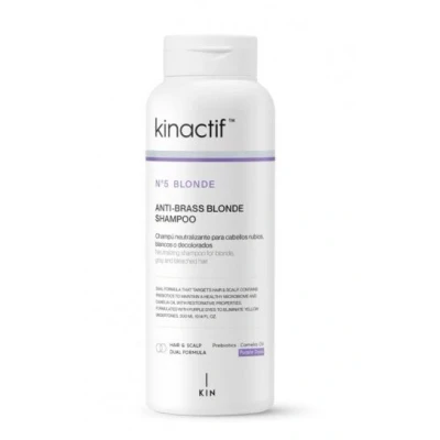 Afbeelding van Kin Cosmetics Kinactif No. 5 Anti Brass Blonde Shampoo 300ml 300 ml