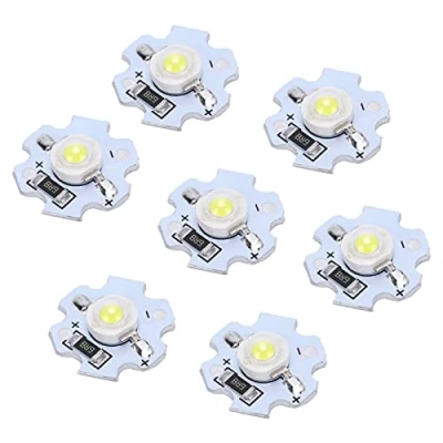 Afbeelding van 25 stuks led lampkralen, 5 V, chips, 200 lm, 1 W, hoog vermogen, SMD, led, voor thuis, studio, tentoonstelling, foodlight/spot, lamp, vervanging (koud wit 10.000 K)