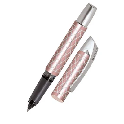 Afbeelding van ONLINE Rollerball Campus Diamond Rose Inktcartridge Voor rechts en linkshandigen Ergonomische handgreep standaard inktpatronen Magic Ball technologie Met combi patroon