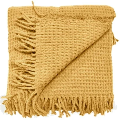 Afbeelding van Unique Living Plaid Selien 150x200cm Bamboo Yellow