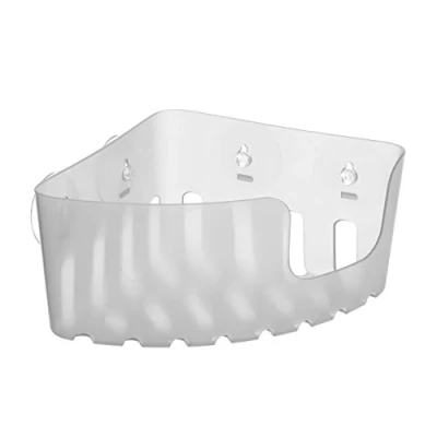 Afbeelding van TATAY 4520302 hoekrek, met zuignappen, kunststof, 20 x 11 cm, ijs
