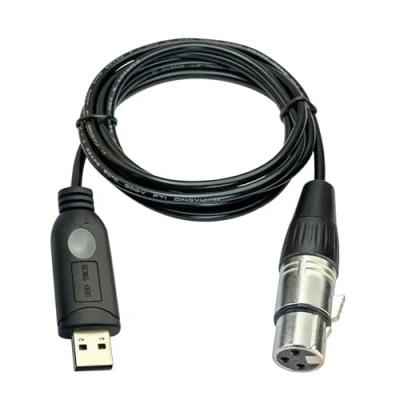 Afbeelding van DSD TECH SH AU20A USB naar XLR kabel voor dynamische microfoons zoals Shure (5,9FT)