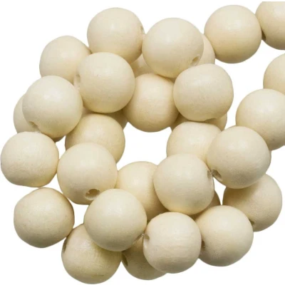 Afbeelding van Houten Kralen Intense Look (8 mm) Blanched Wood (104 stuks)