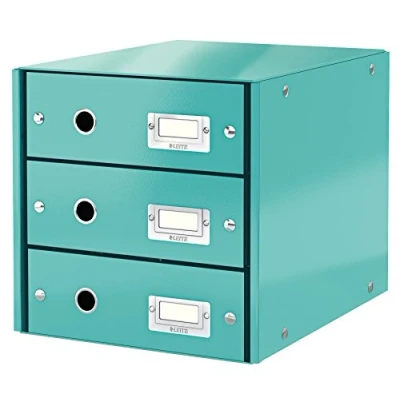 Afbeelding van Leitz Wow Click &amp; Store 60480051 archiefblok met 3 laden, A4, mint