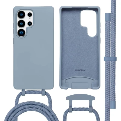 Afbeelding van imoshion Color Backcover met afneembaar koord MagSafe voor de Samsung Galaxy S25 Ultra Ash Blue