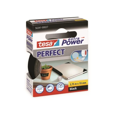 Afbeelding van Plakband Tesa textiel 19mmx2.75m zwart