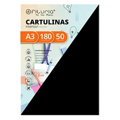 Afbeelding van 50 x DIN A3 180 g zwart