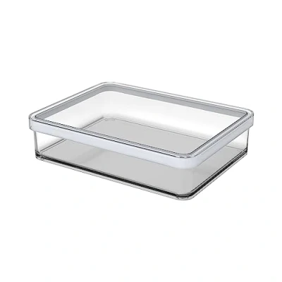 Afbeelding van Rotho Loft vershouddoos, rechthoekig, 1 l, met deksel en verzegeld, kunststof (PP), BPA vrij, transparant/wit, l (20,0 x 15,0 4,8 cm)