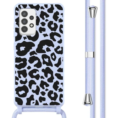Afbeelding van imoshion hoesje Geschikt voor Samsung Galaxy A52 (4G) / A52s (5G) met koord Siliconen design Meerkleurig Animal Lila