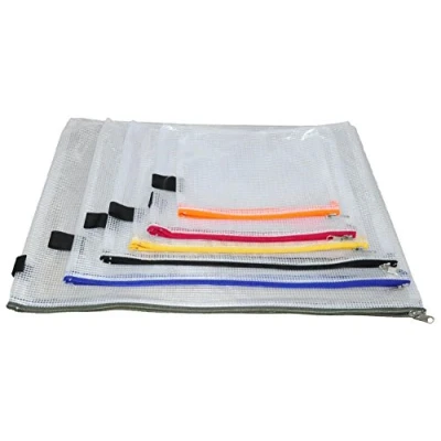 Afbeelding van Foldersys Set van 6 zakken met ritssluiting (pvc), vele kleuren