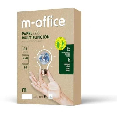 Afbeelding van 250 vellen gerecycled papier, A4, 80 g, voor kopieerapparaten en printers, DIN 100% m office (250 vellen)