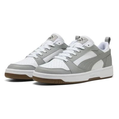 Afbeelding van PUMA Rebound V6 Low Sneakers, uniseks, Veelkleurig (Wit Grijs Echo Zwart