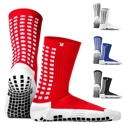 Afbeelding van (Binnen en buiten) anti slip voetbal sokken, non sportsokken, rubberen pads, basketbal, voetbal, wandelen, hardlopen