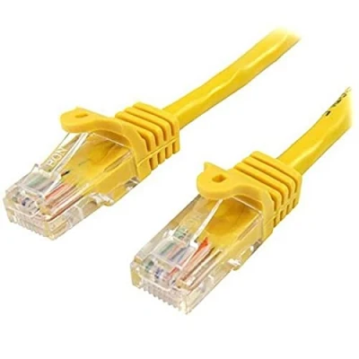 Image de StarTech.com Cable reseau Cat5e UTP sans crochet 10 m jaune cordon Ethernet RJ45 anti accroc patch de raccordement