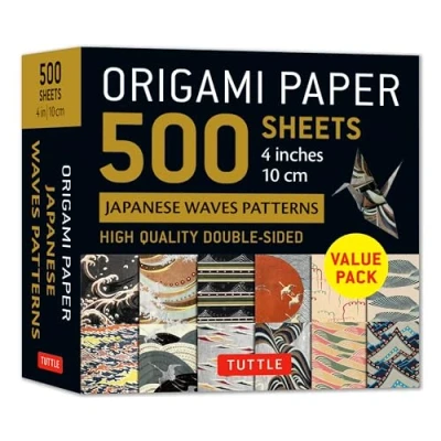Afbeelding van Origami Paper 500 sheets Japanese Waves 4&quot; (10 cm)