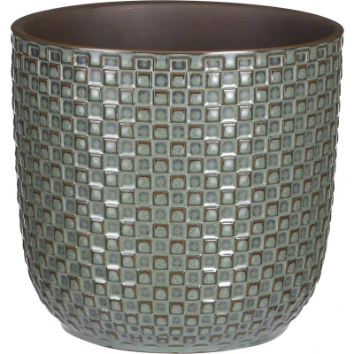 Afbeelding van Mica Decorations Daan Bloempot H17,5 x Ø19 cm Groen