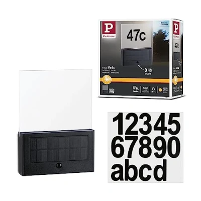 Afbeelding van Paulmann 94577 Neda Huisnummerlamp op zonne energie 1 W Warmwit Antraciet