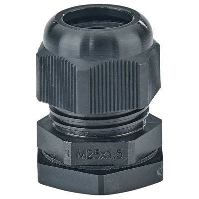 Afbeelding van Hensel 36000196 Wartel Met borgmoer, trekontlasting, Slagvast Kunststof Zwart 1 stuk(s)