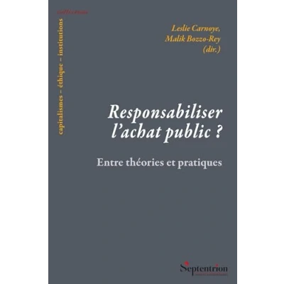 Afbeelding van RESPONSABILISER L&#039;ACHAT PUBLIC ENTRE THEORIES ET PRATIQUES