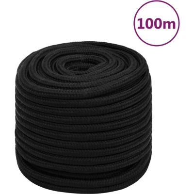 Afbeelding van Werktouw 16 mm 100 m polyester zwart