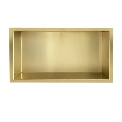Afbeelding van Wiesbaden inbouwnis 30x60x10cm geborsteld messing