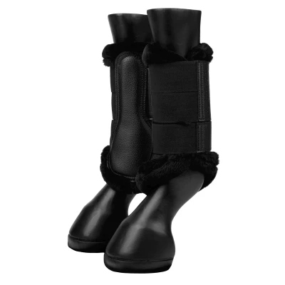 Image de LeMieux Brushing Boots Fleece Edge Mesh Noir Xfull