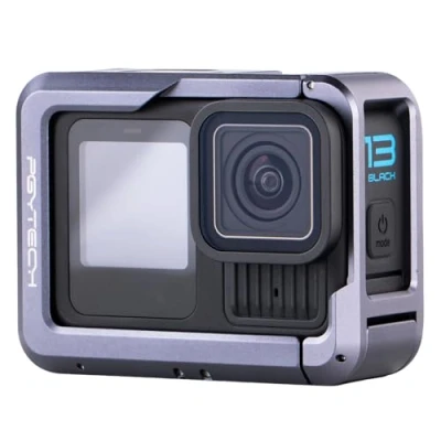 Afbeelding van PGYTECH Camerakooi voor GoPro 13/12/11, beschermende aluminium frame GoPro, magnetische snelkoppeling, 6,35 mm schroefdraadaansluiting microfoon, apparaatlicht