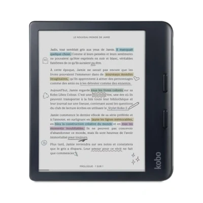 Afbeelding van Kobo Libra Colour eReader 7&quot; Glare Free E Ink Kaleido™ 3 Display Dark Mode Option Audiobooks Waterdicht Zwart