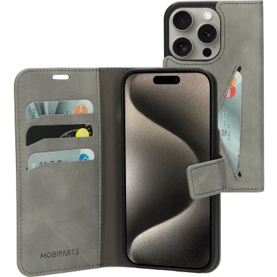 Afbeelding van Mobiparts Classic Wallet Case Apple iPhone 15 Pro Granite Grey