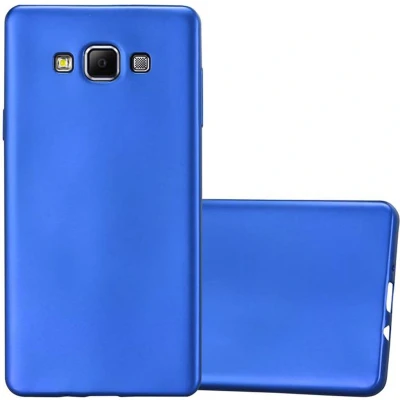 Afbeelding van Cadorabo Hoesje geschikt voor Samsung Galaxy A7 2015 in METAAL BLAUW Beschermhoes gemaakt van flexibel TPU silicone Case Cover