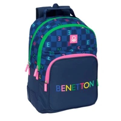 Afbeelding van Schoolrugzak Benetton Damero Marineblauw 32 x 42 15 cm