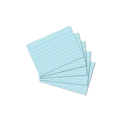 Image de Pqt de 100 fiches bristol 170g format a8 ligné bleu herlitz 10836310