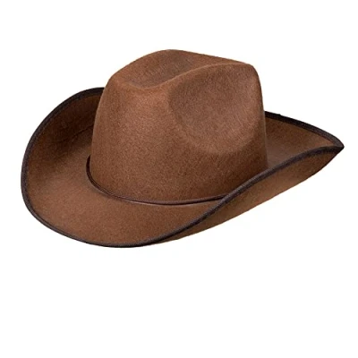 Image de chapeau cowboy feutre marron adulte 04097