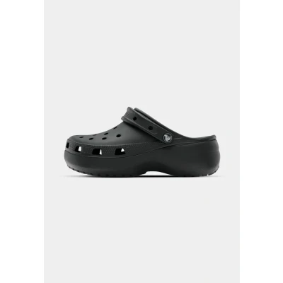 Afbeelding van Crocs Classic Platform Muiltjes, Dames, Maat: 33/34, Black Kunststof