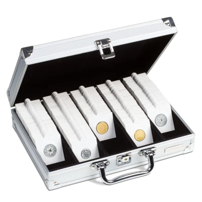 Afbeelding van Leuchtturm Leuchtturm, Koffer, Alu geschikt voor: Munthouders 50x50 mm. (650 st.) afm: 292x238x74 per st.