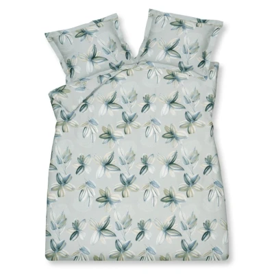 Afbeelding van Vandyck DBO Flower Party Pearl Blue 140x200/220 Blauw