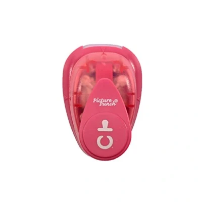 Afbeelding van Vaessen Creative Craft Paper Punch fopspeen voor knutselprojecten, scrapbooking, kaarten maken, 6,5 x 4,5 4,4 cm, meerkleurig