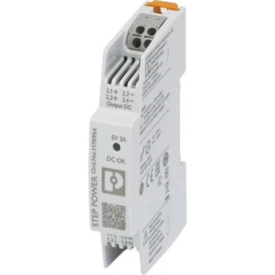 Afbeelding van Phoenix Contact STEP3 PS/1AC/5DC/3/PT DIN rail netvoeding 5 V/DC 3 A 15 W Aantal uitgangen: 1 x Inhoud: stuk(s)