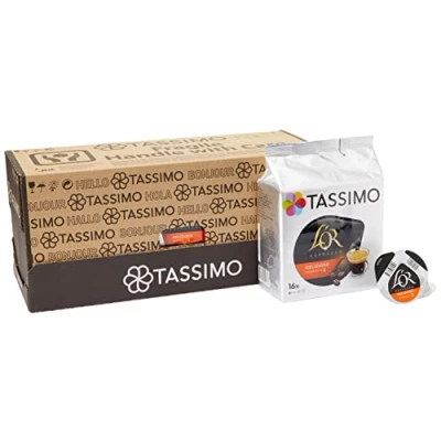 Afbeelding van Tassimo, 80 koffiepads Espresso Delizioso L&#039;OR, compatibel met Tassimo machines, koffie, zacht en zacht, 5 verpakkingen elk 16 pads