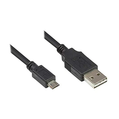 Afbeelding van Good Connections Aansluitkabel USB 2.0 EASY plug A naar Micro B, zwart, 0,5m, (0.50 m, 2.0), kabel