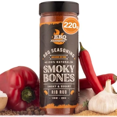 Image de BBQ Moments Epices pour Barbecue Grill Viande, Roti de Boeuf, Boeuf Carpaccio, Viande Hachée, Poudre et Assaisonnements Grillade, 220g (7.7 Oz)