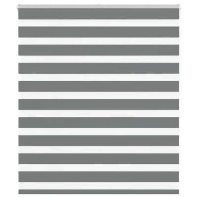 Afbeelding van vidaXL Zebra rolgordijn 120x150 cm stofbreedte 115,9 donkergrijs