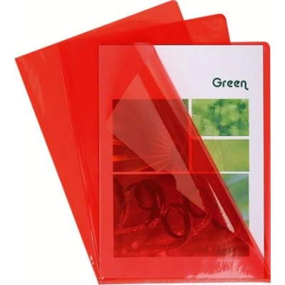 Image de Pochette Exacompta Etui de 100 pochettes à coins A4 PVC lisse Rouge