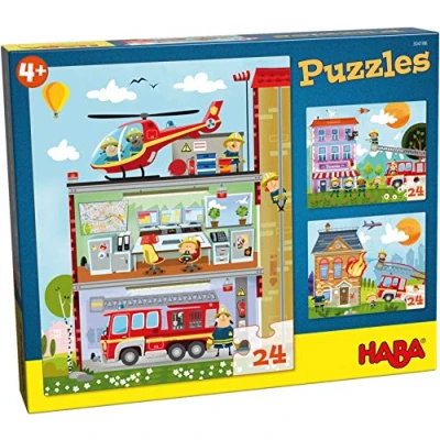 Afbeelding van HABA Kleine Feuerwehr Puzzel voor kinderen, Maat: One Size, Multi coloured