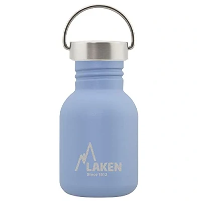 Afbeelding van RVS fles Basic Steel Bottle 350ml S/S Cap Blauw